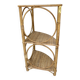 Vintage rattan corner shelf