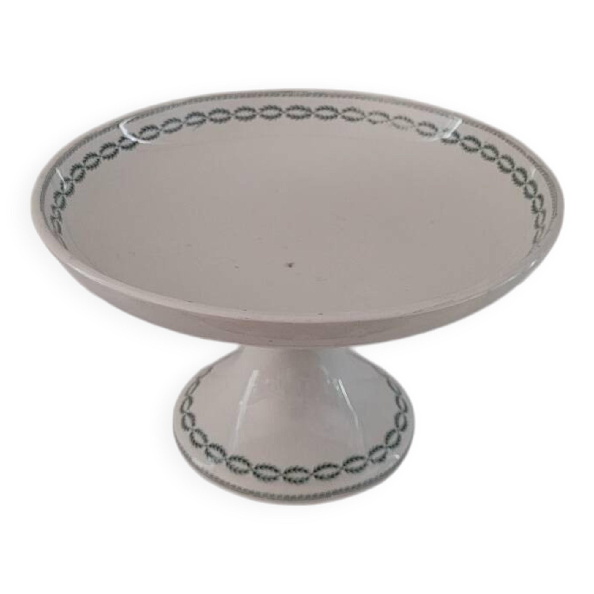 Sarreguemines iron earth compote dish