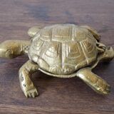 Brass turtle ashtray