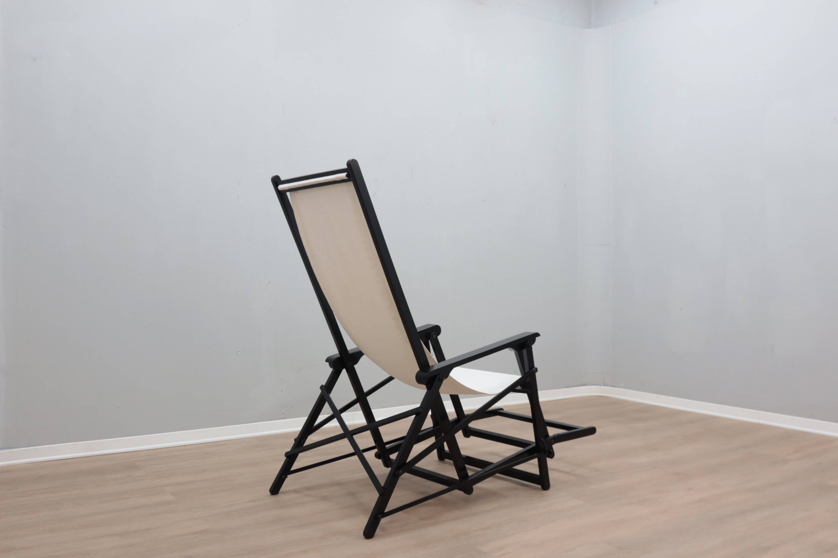 Vintage Italian design folding deck chair 1970s