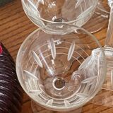 Set of 6 engraved wine glasses