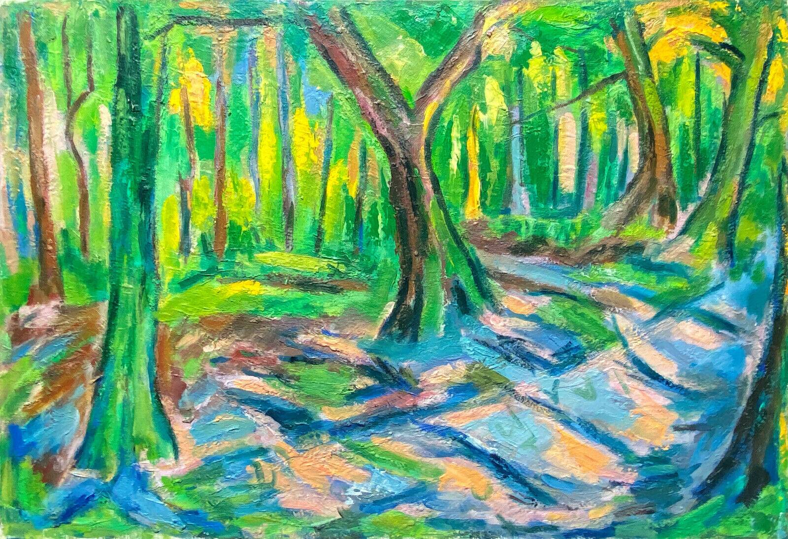Painting "bois de vincennes" hst m. guetta-fattal (1922-2009) fauvism
