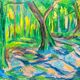 Painting "bois de vincennes" hst m. guetta-fattal (1922-2009) fauvism