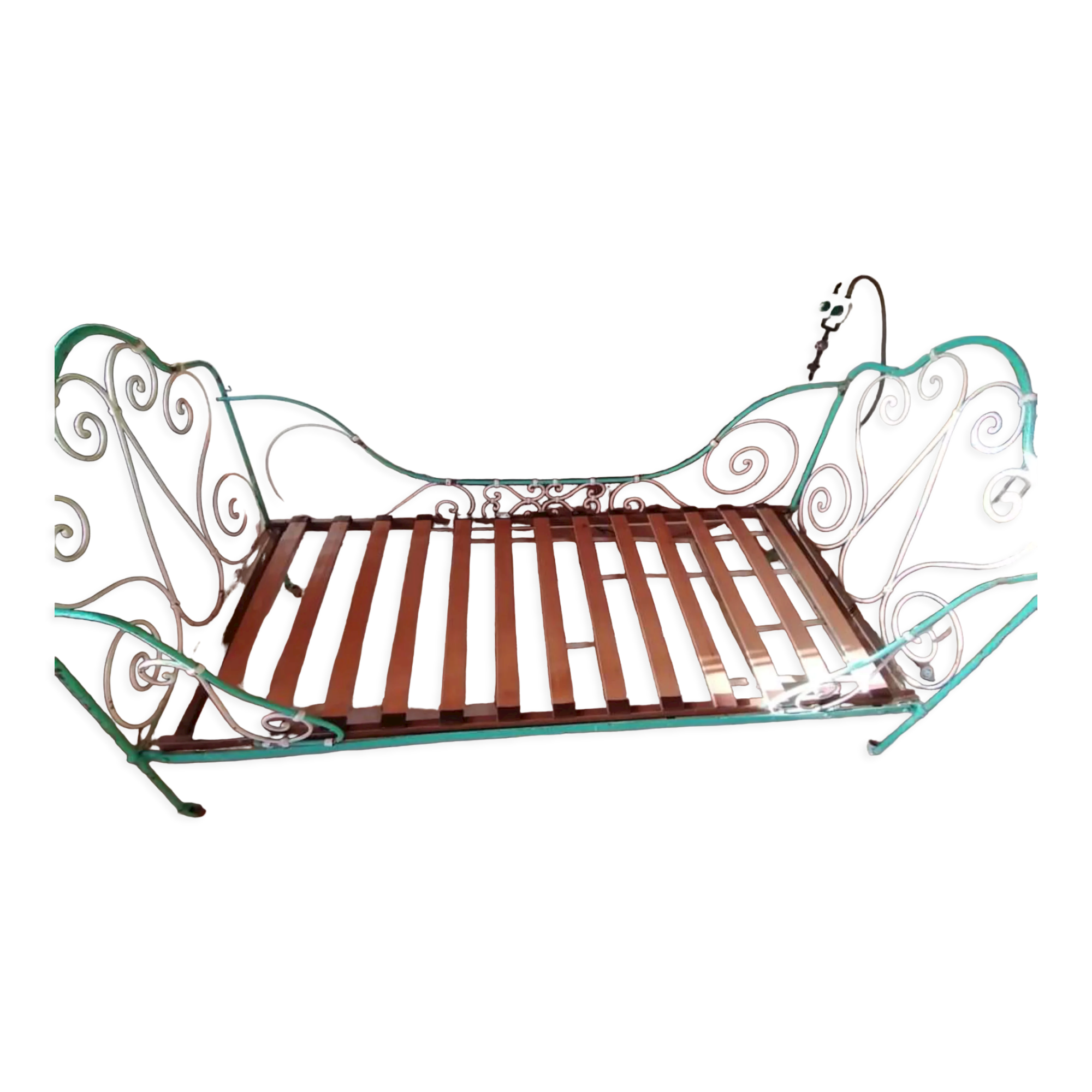 Antique foldable iron bed 50s
