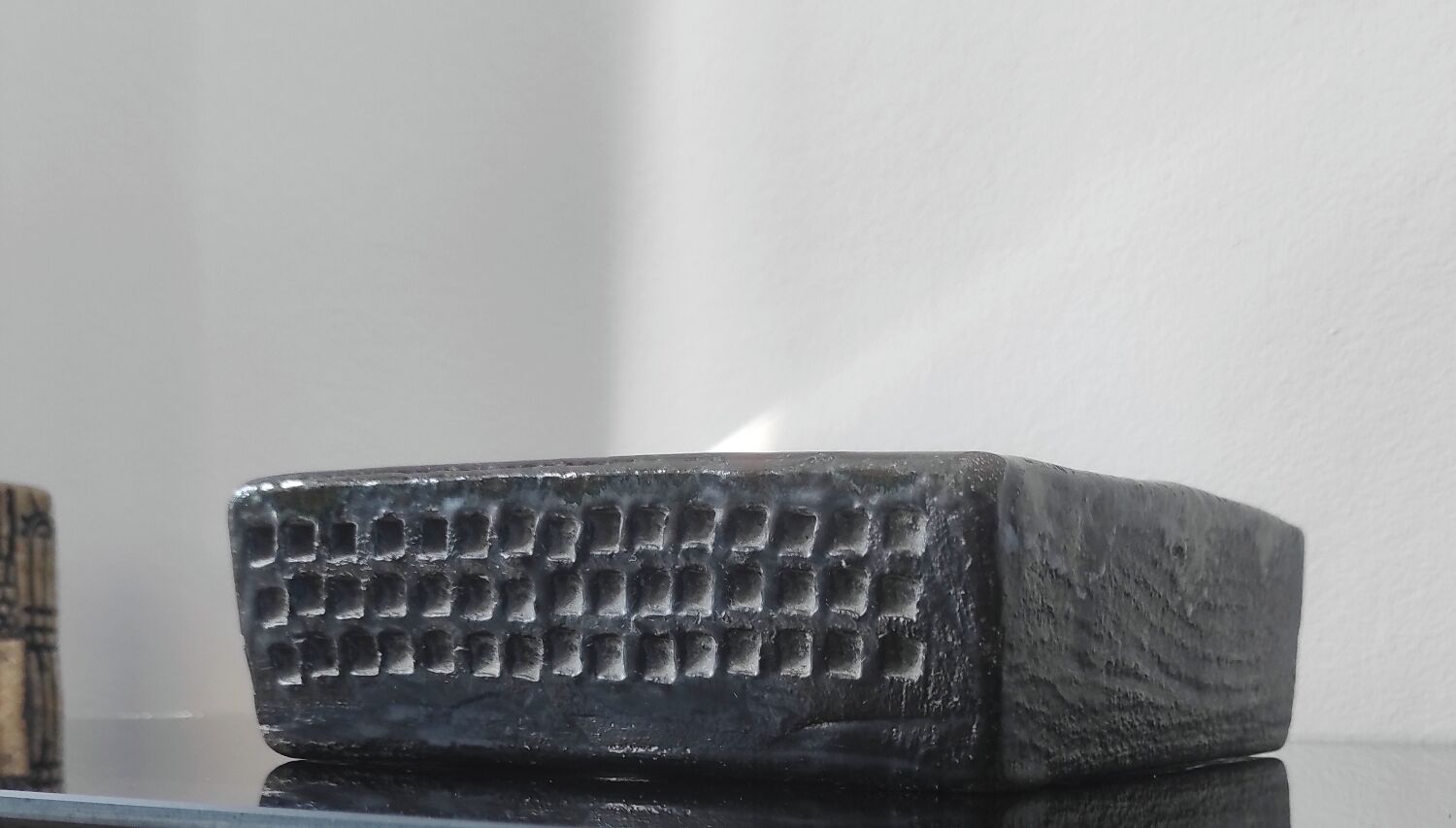 Vintage brutalist ceramic ashtray