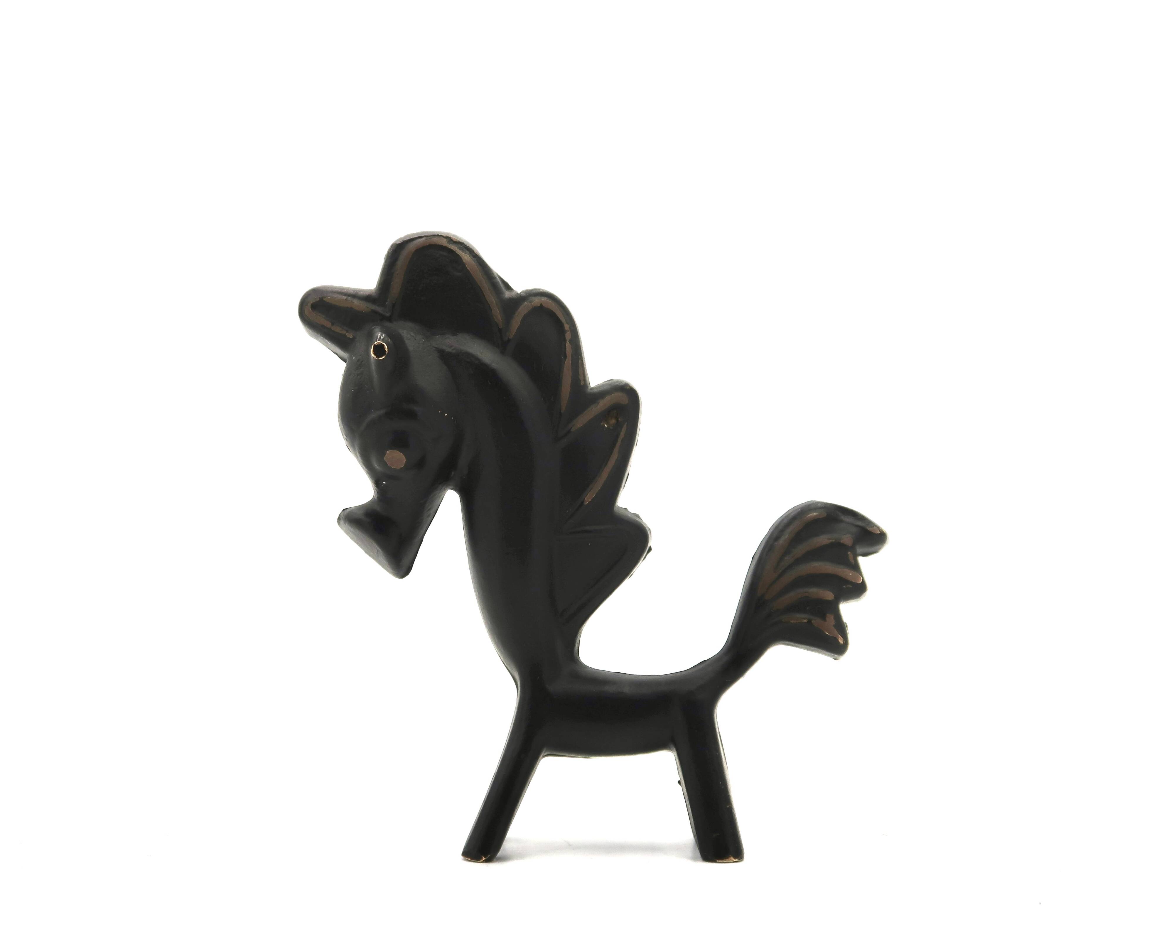 Stylized bronze horse sculpture, 1950s