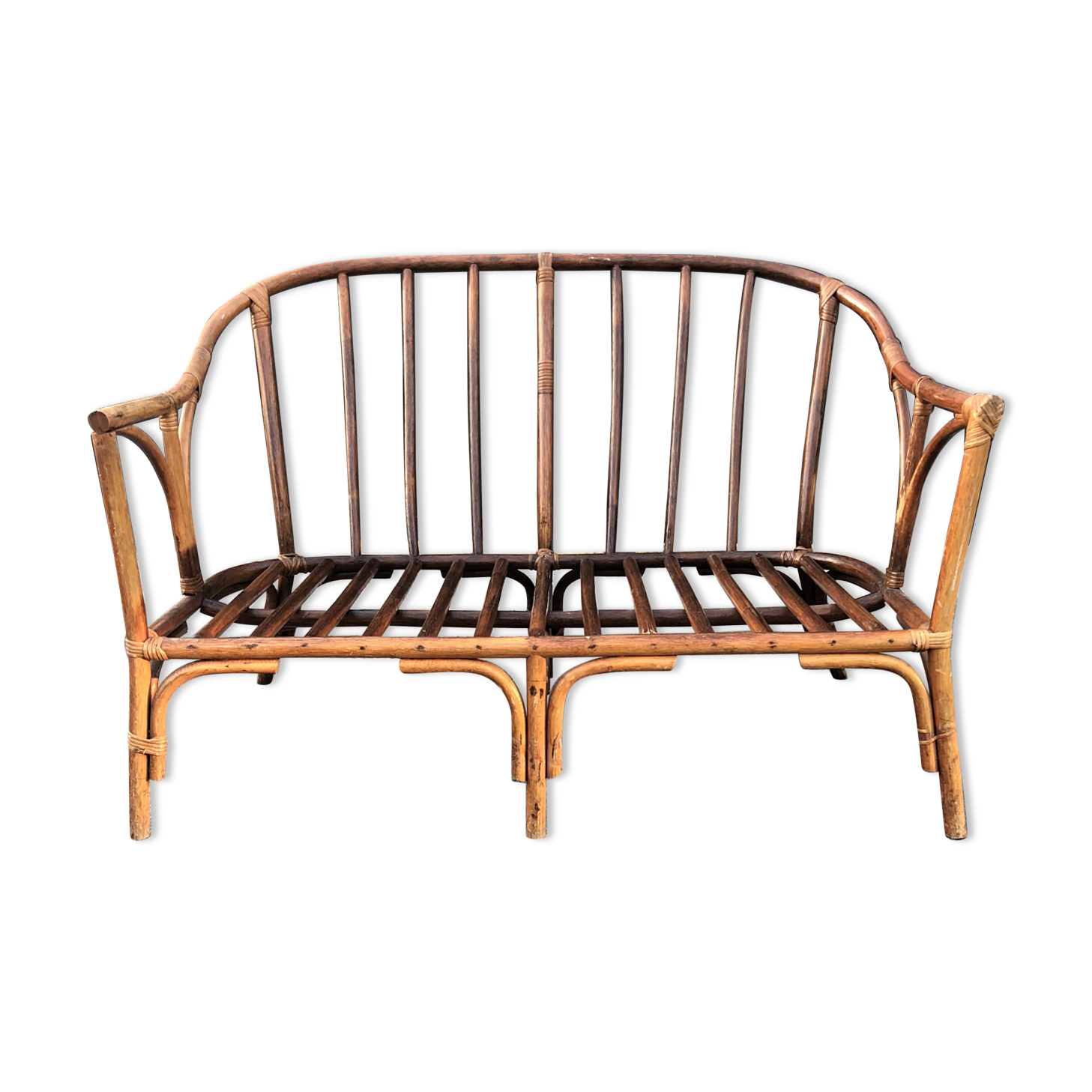 Banquette rotin