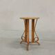 Bamboo and rattan pedestal table