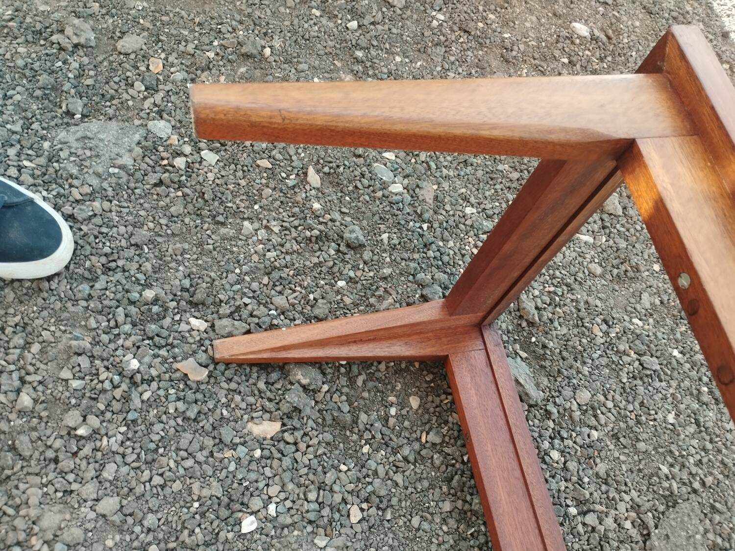 Vintage Scandinavian-style wooden coffee table.