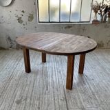 1950s round pine table with extensions