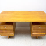 Bureau en bois de hêtre du milieu du siècle, années 1970, Tchécoslovaquie