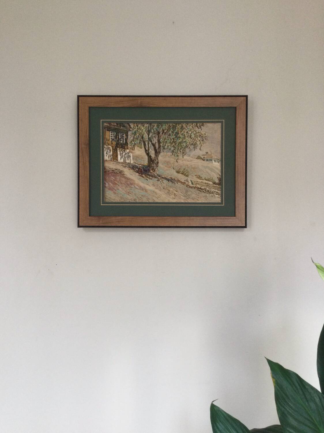 Russian school, Village on the Don. Watercolour.