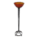 Large Art Deco Red Stained Glass Floor Lamp