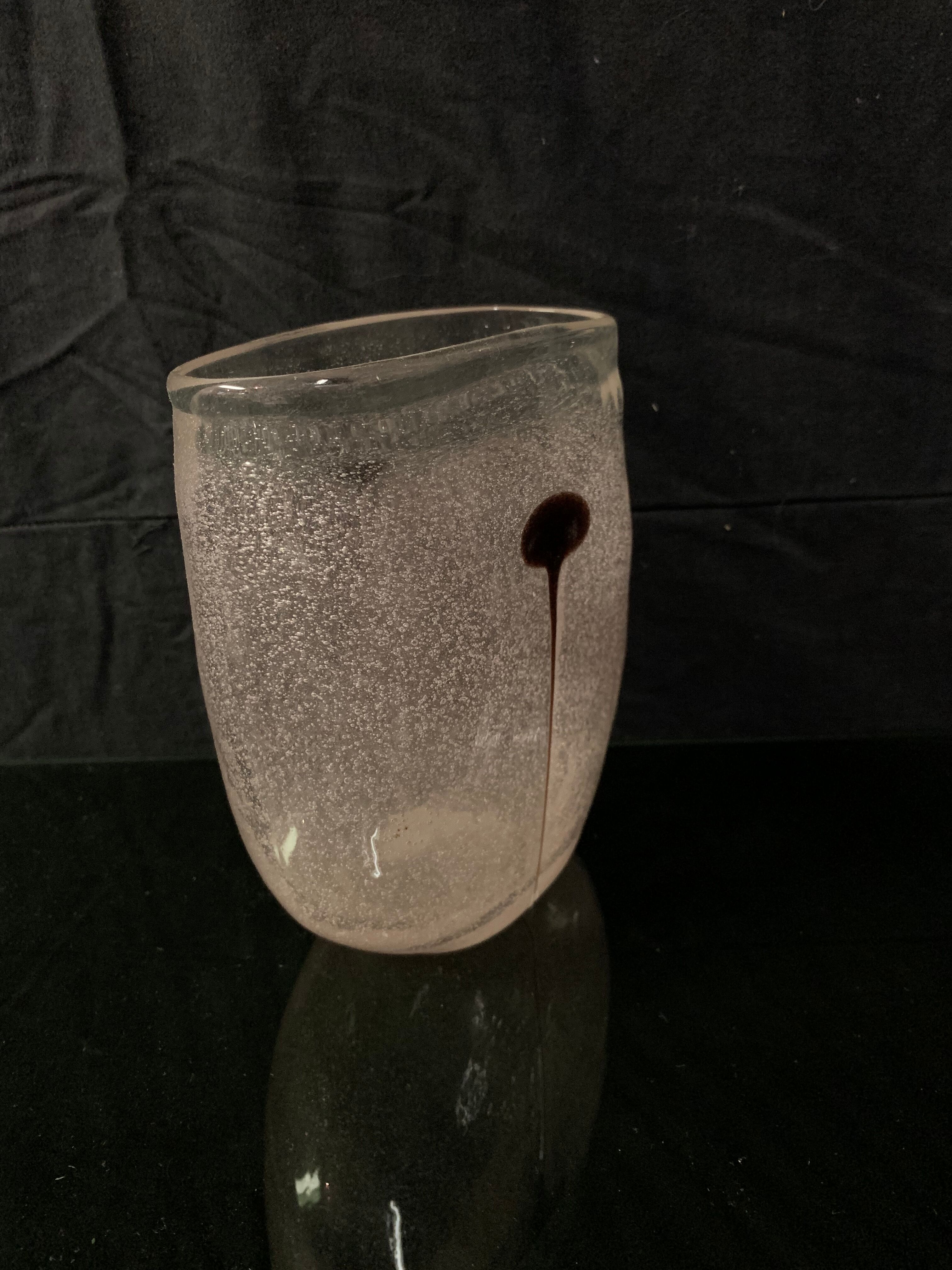 Bubbled glass vase