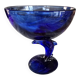 Coupe vintage La Rochère bleu cobalt sur pied
