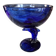 Coupe vintage La Rochère bleu cobalt sur pied