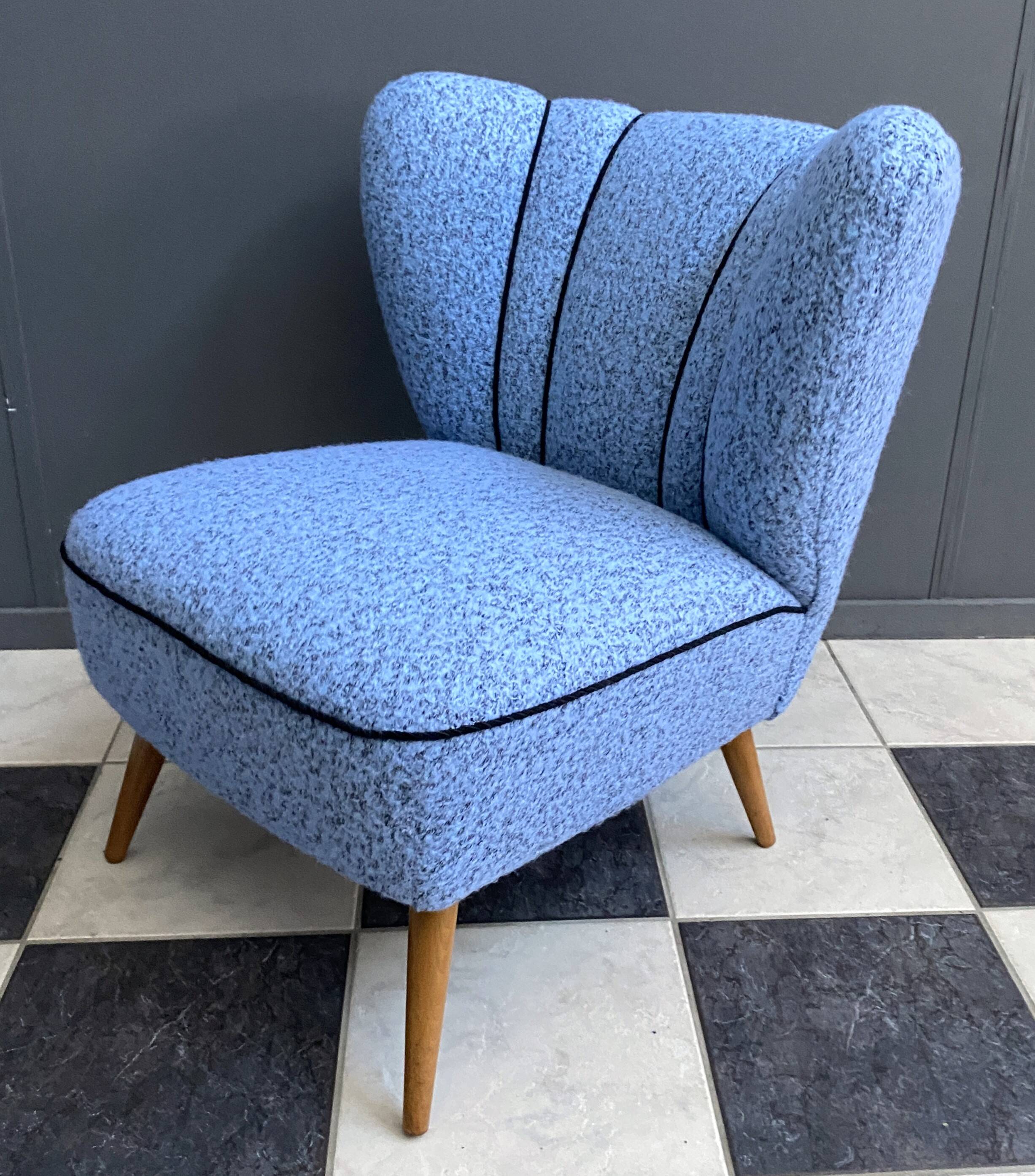 Blue cocktail chair 1950s