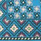 Vintage traditional Tunisian oriental rug in handmade blue wool.