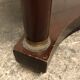 Side table tripod Empire style in solid mahogany and grey marble tray
