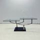 Vintage Danish Design Glass Coffee Table with Two Levels
