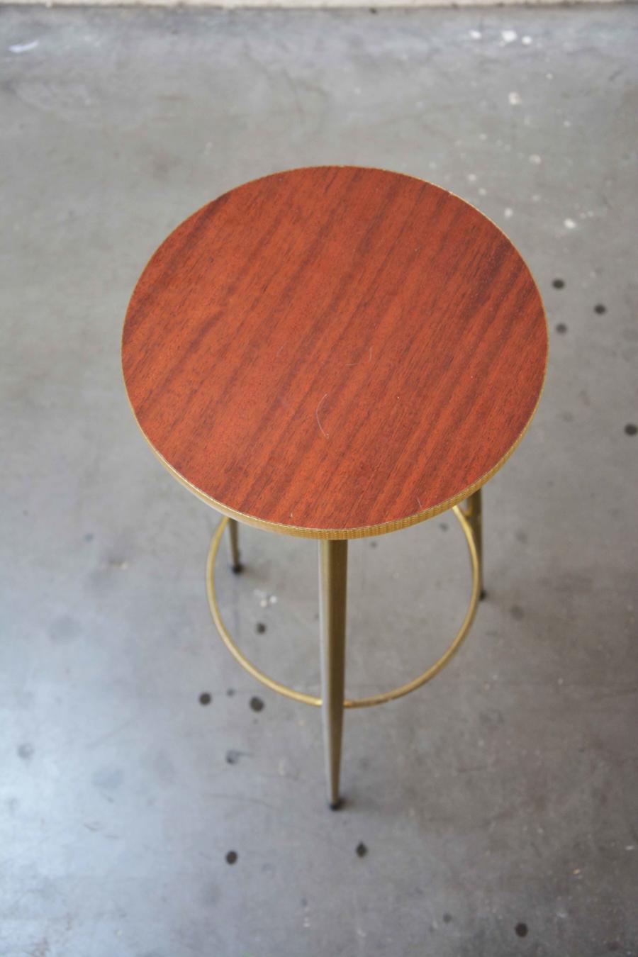 Retro bar gold and Brown and his stool