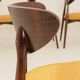 Scandinavian design mustard boucle dining chairs