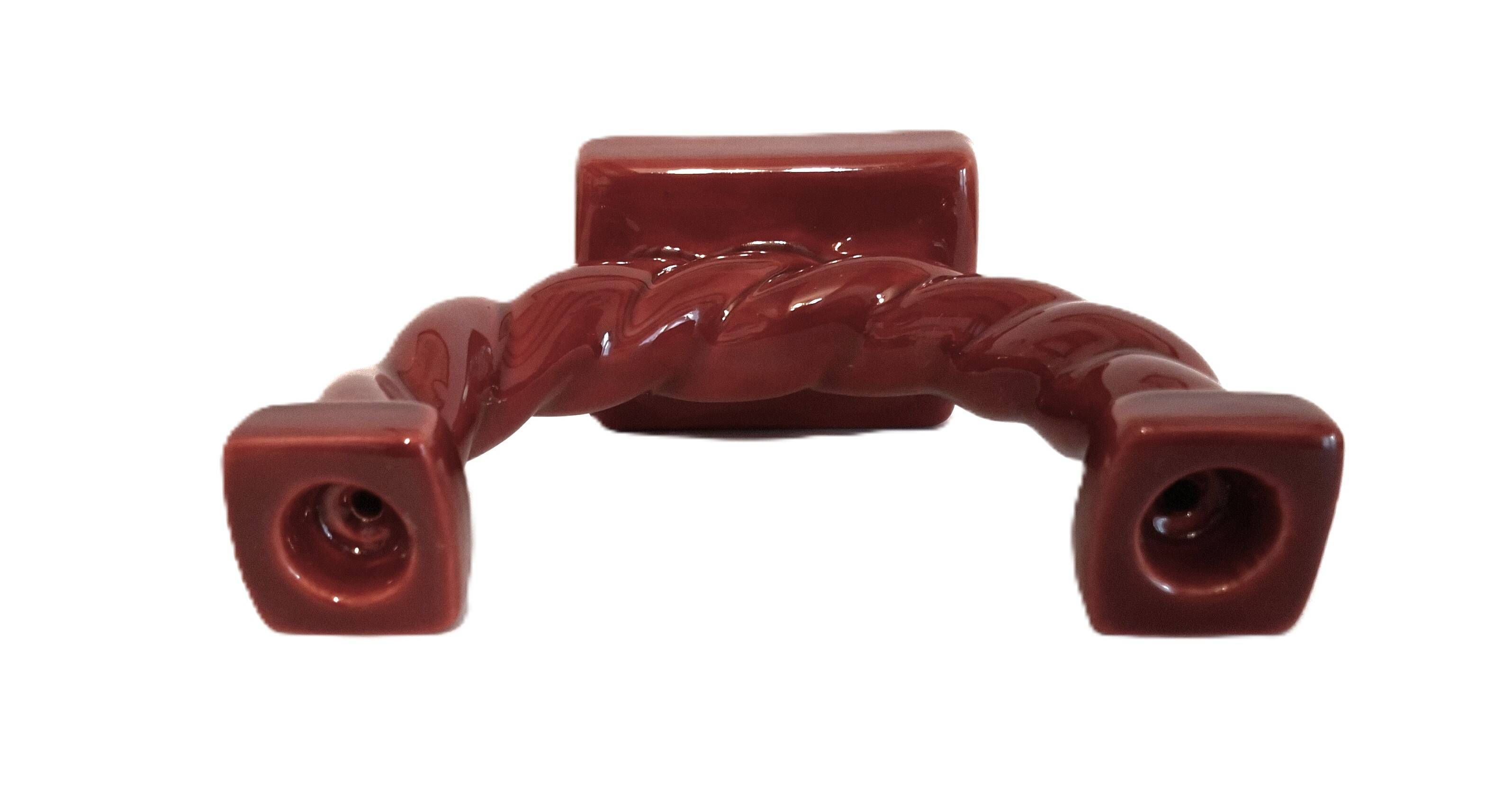 Twisted candle holder from the 1950s in ceramic.