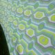 Flat sheet in printed psychedelic blue-green tergal.