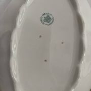 White earthenware vegetable dish, Maekin England