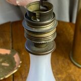 Glass and brass lamp