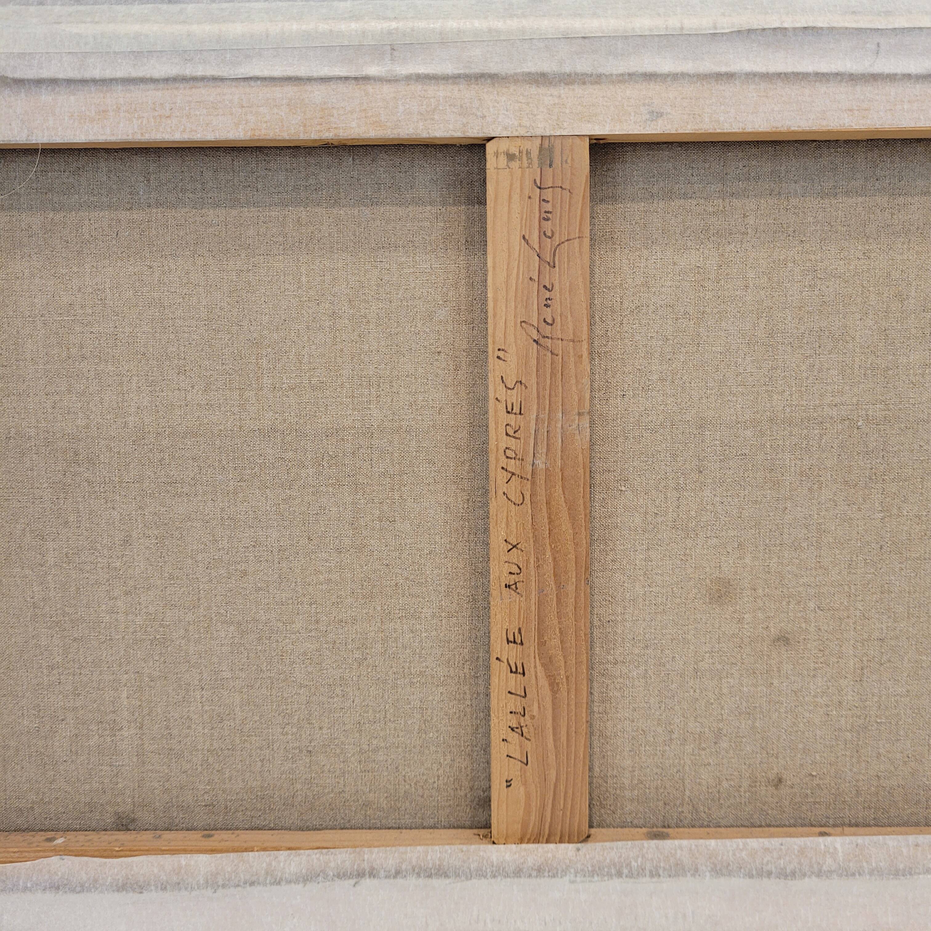 Oil on the link “El callejón de los cipreses”, René Genis, Pai painting