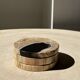 Set of 3 fossilized wood coasters (clear)