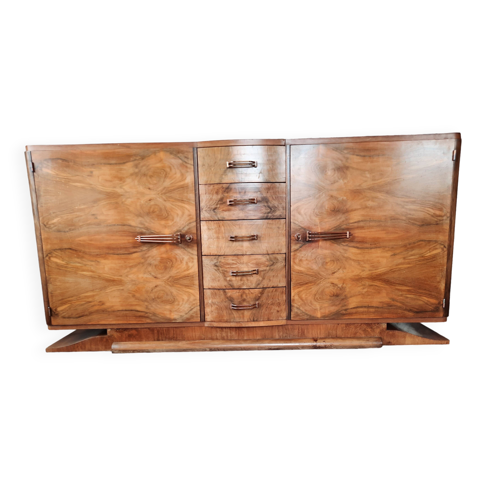 Art deco walnut sideboard