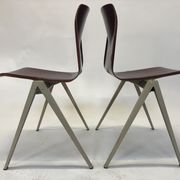 Lot of 4 vintage chairs Galvanitas S22 in the Netherlands