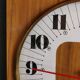 Vintage formica clock square silent wall pendulum "Jaz white wood"