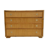 Commode en bambou & osier