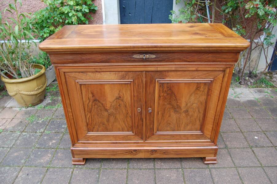 19th-century Louis Philippe walnut buffet.