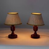 Ensemble de lampes de table folkloriques, Tchécoslovaquie 1960