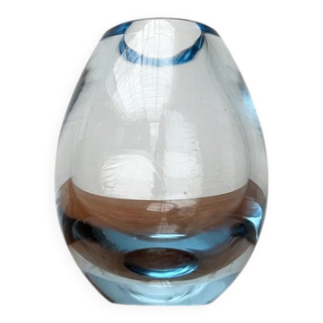 Vase en verre de la série Hellas danoise du milieu du siècle par Per Lütken pour Holmegaard, années 1960