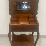 Louis XV style dressing table, cube marquetry, worker