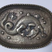 Gold-plated bronze crocodile emptier