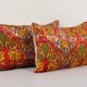 Set of 2 vintage velvet cushion covers 36x56 cm