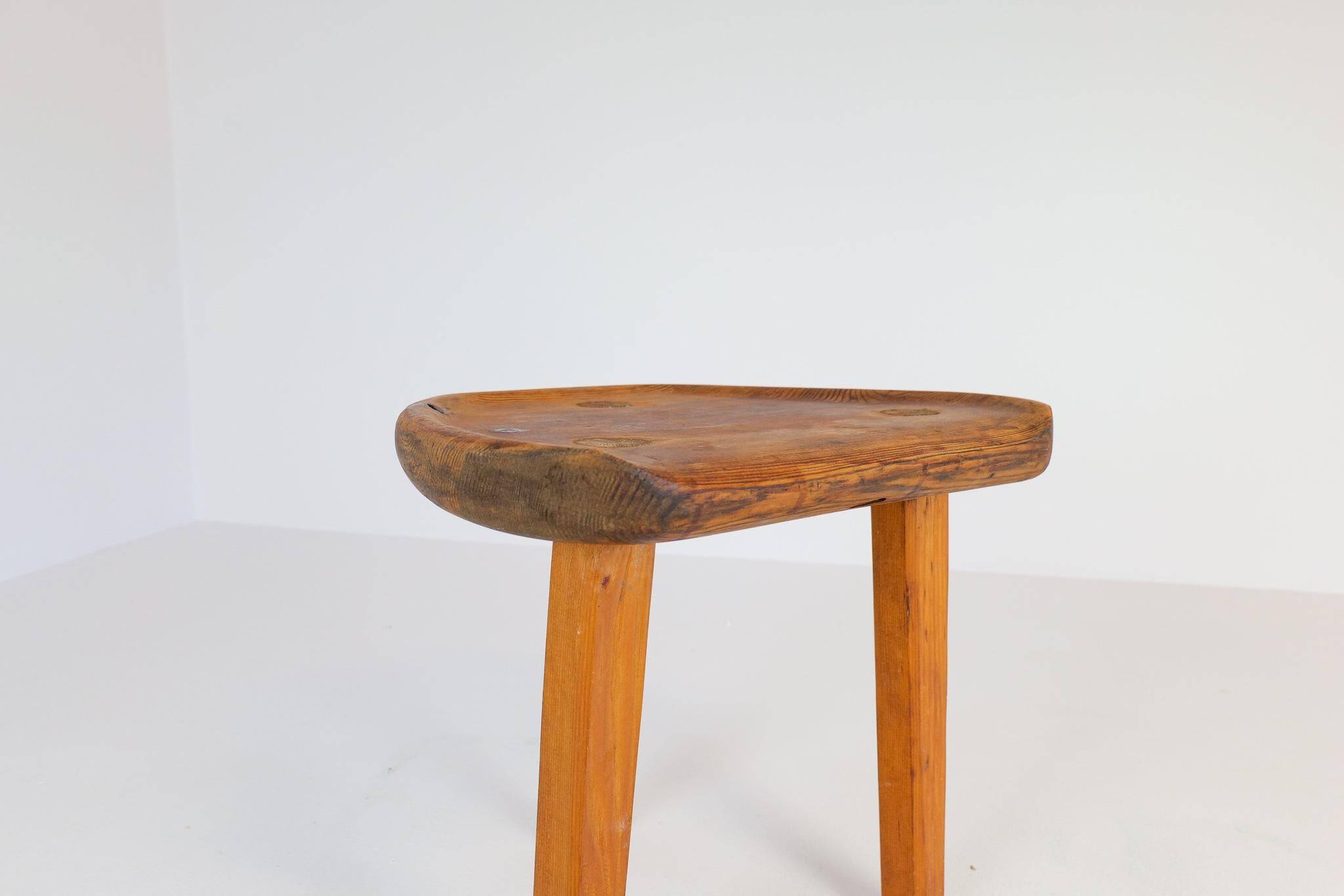 Swedish pine stool, 1960s