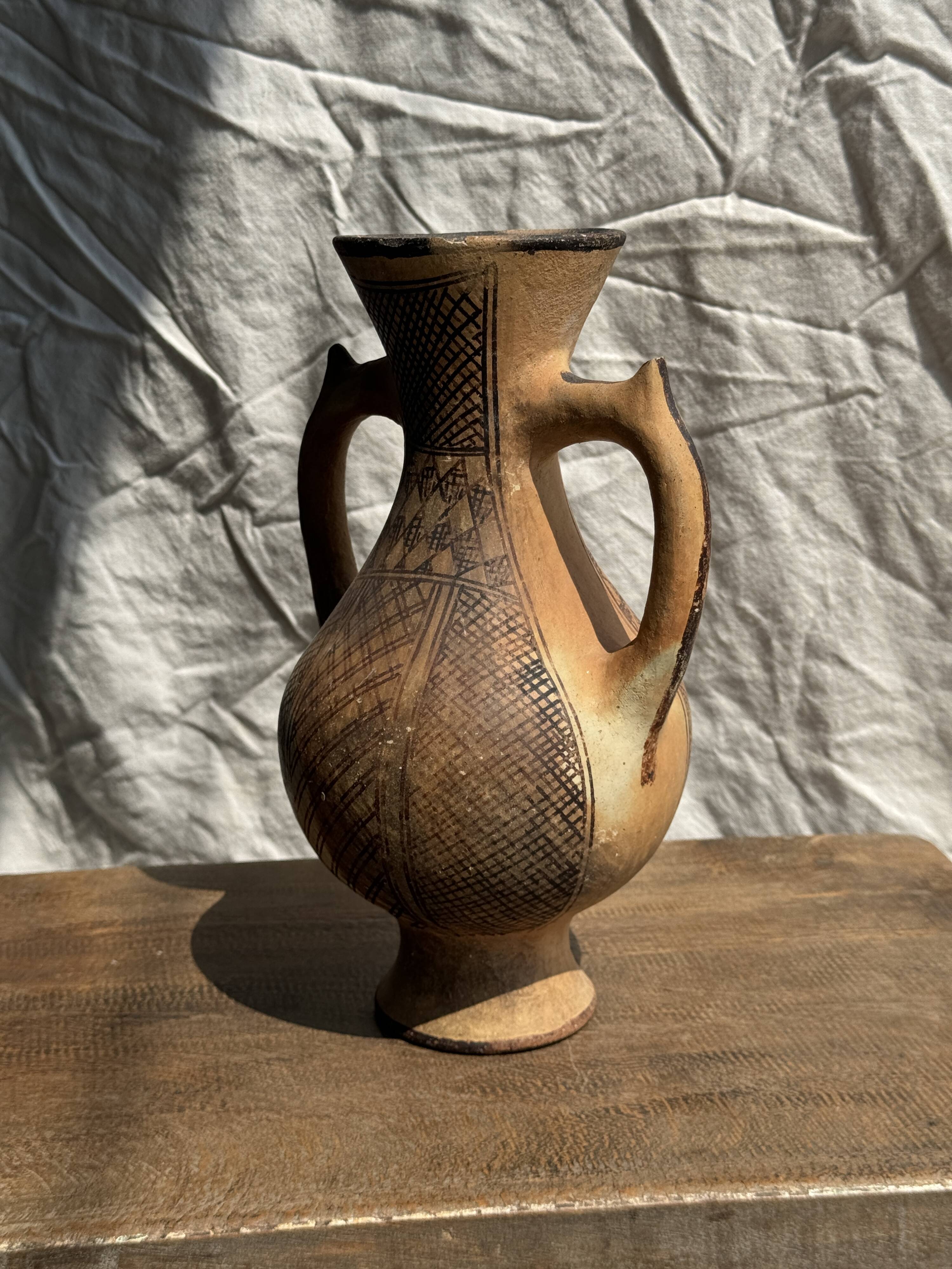 Decorative vase in the shape of an antique style amphora H27