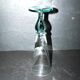 Vintage absinthe glass in blue blown glass H25cm