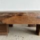 Asian solid wood quadripod brutalist coffee table H30 L81 l42