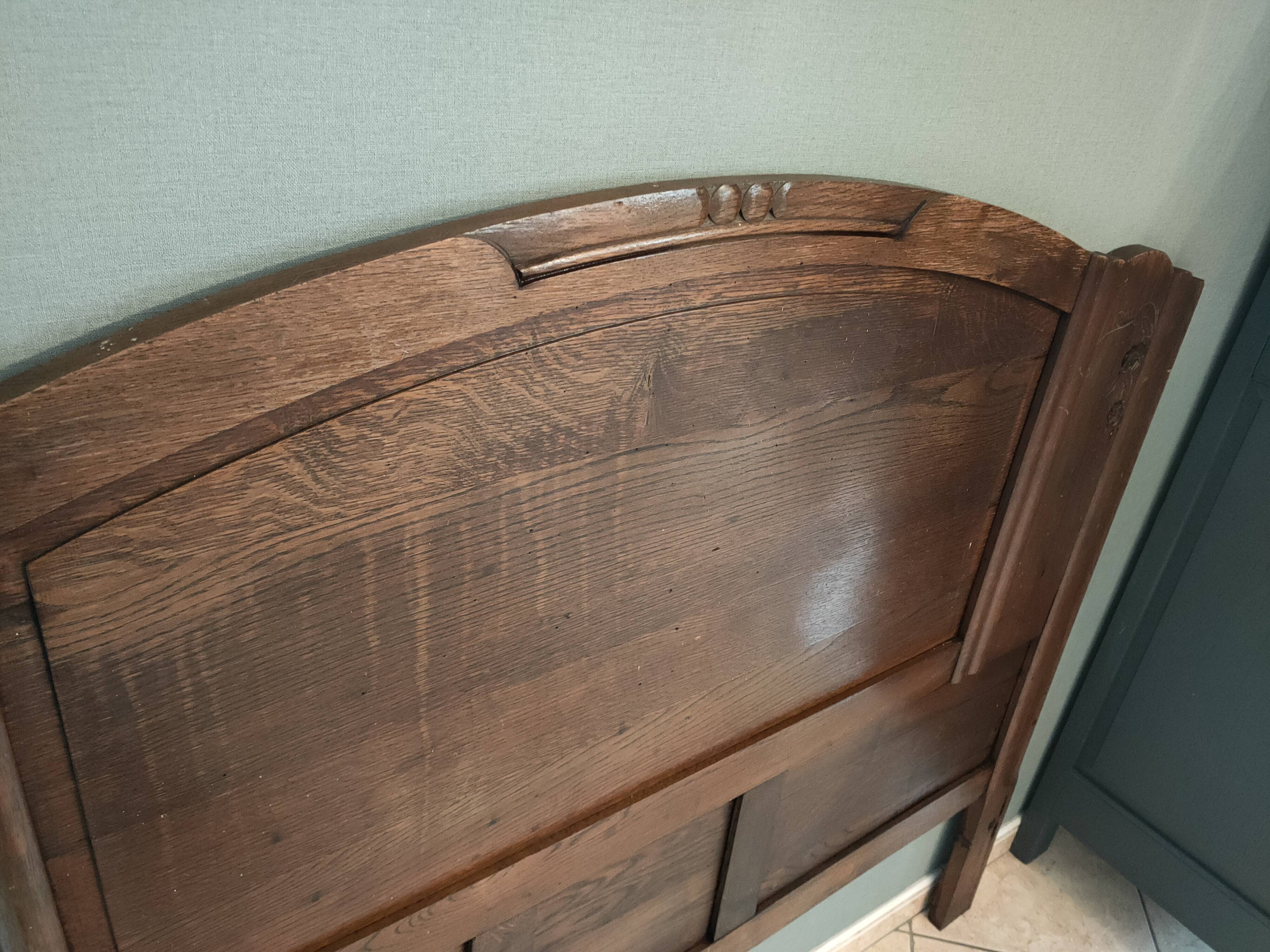 1950s oak headboard