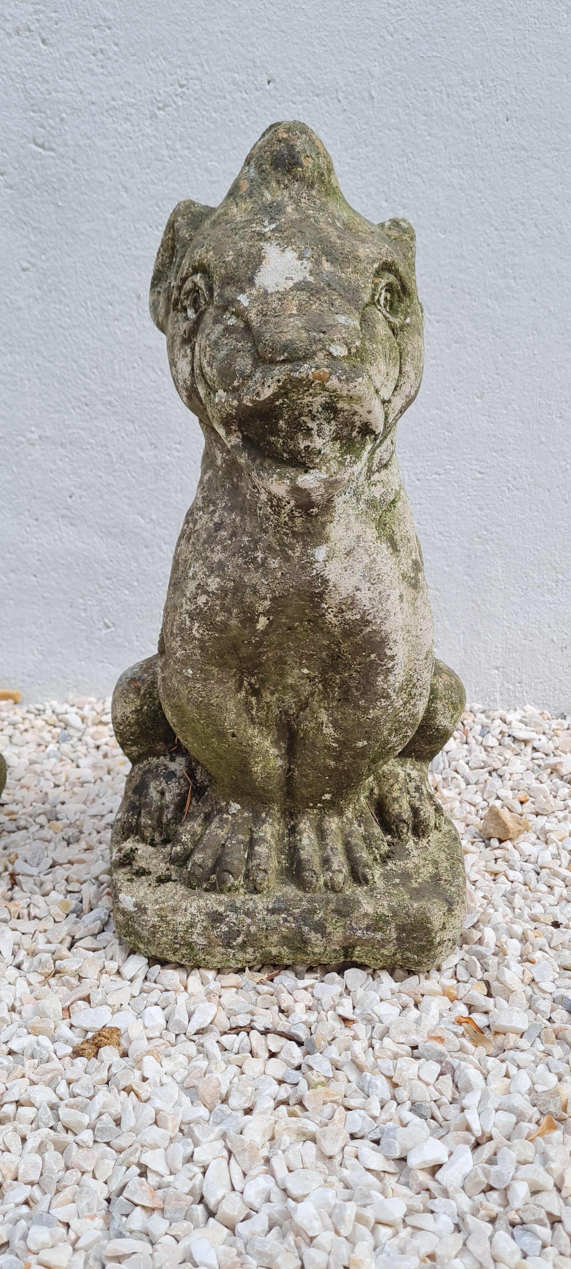 Reconstructed stone garden statues