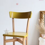 Chaise bistrot vintage en bois revisitée