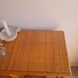 vintage rattan buffet
